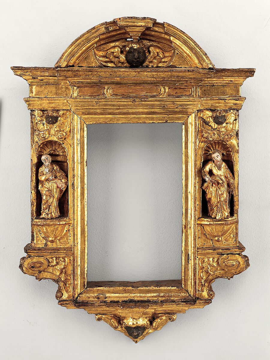 Tabernacle frame, Poplar with pine rebate., Italian, Verona 
