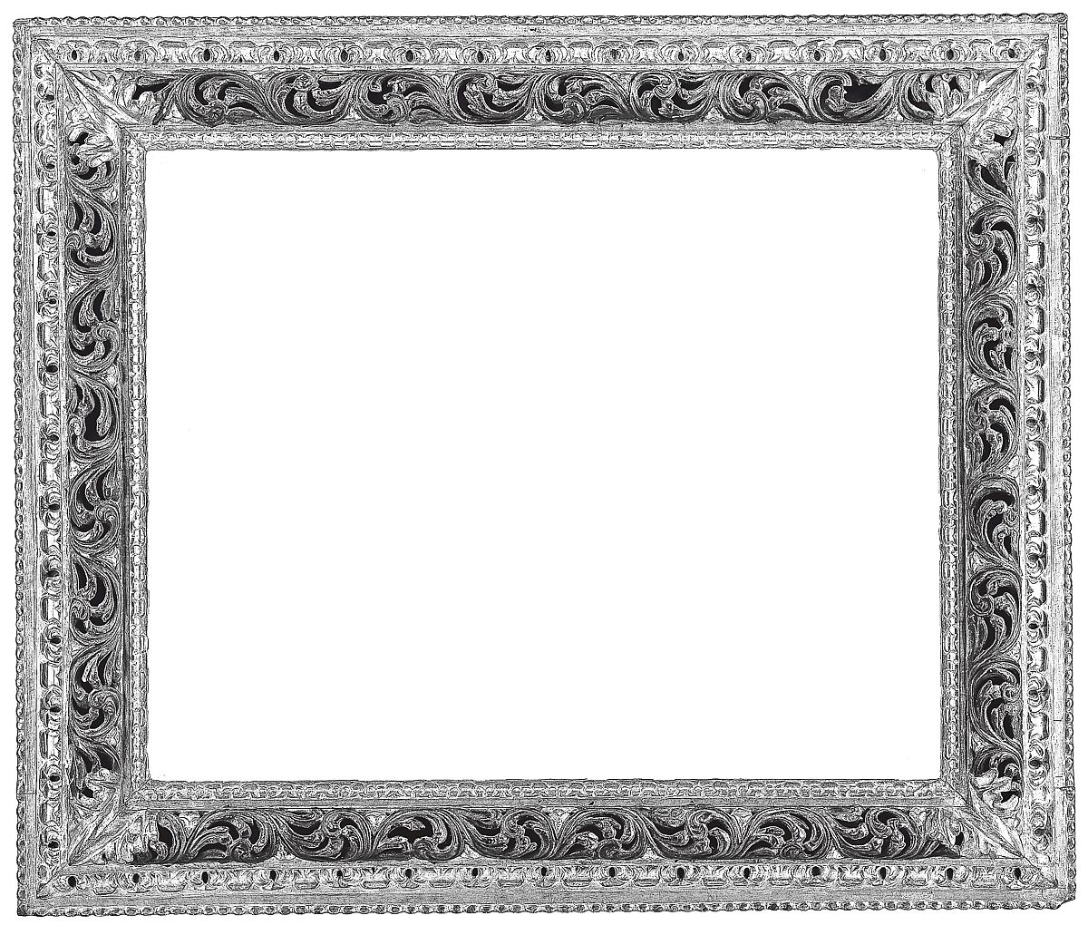 Wreath frame (pair with 1975.1.2127), Spruce, Italian, Venice 