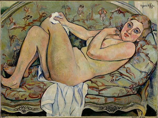 Reclining Nude, Suzanne Valadon (French, Bessines-sur-Gartempe 1865–1938 Paris), Oil on canvas (lined) 