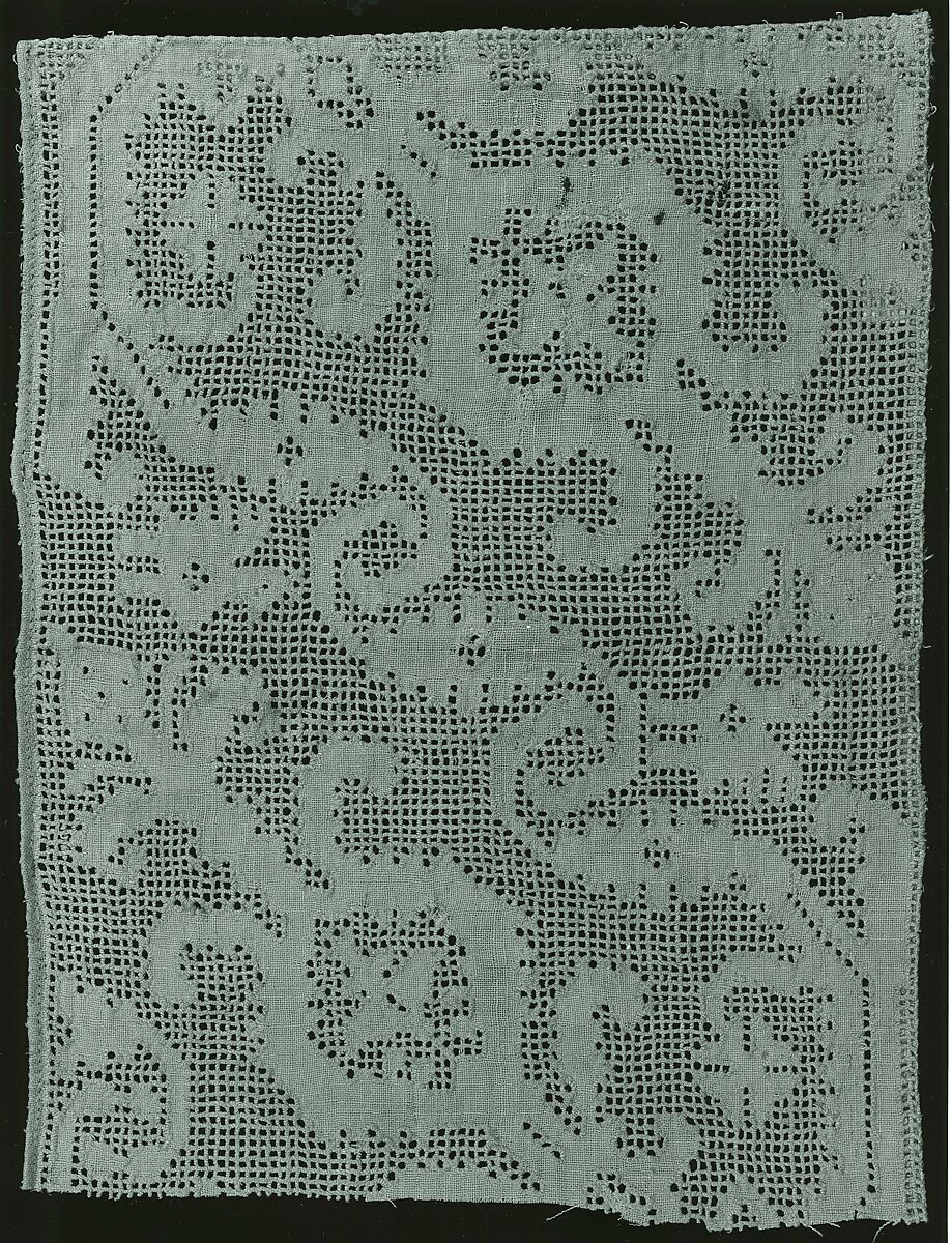 Border Fragment, Linen, Italian 