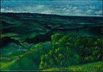 Coastal View from Barrio Nuevo, Samuel Sánchez (Puerto Rican), Oil on Masonite