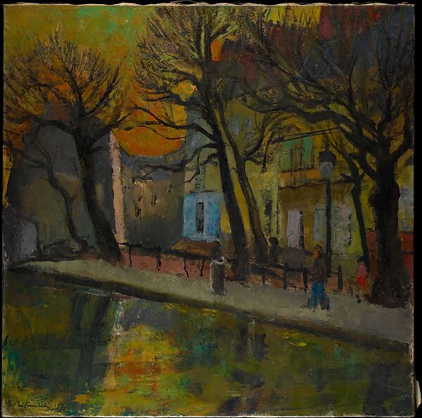 Street along the Canal Saint-Martin, Paris, Willy Eisenschitz (Vienna 1889–Paris 1974), Oil on canvas