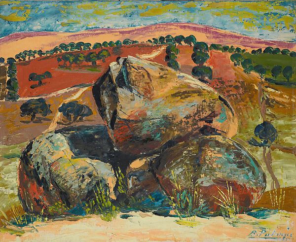 Landscape with Rocks, Benjamín Palencia (Spanish), Oil on canvas 