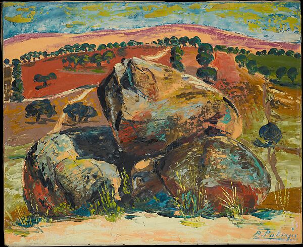 Landscape with Rocks, Benjamín Palencia (Spanish), Oil on canvas