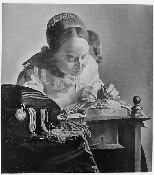 The Lacemaker (after Vermeer), Salvador Dalí (Spanish, Figueres 1904–1989 Figueres), Oil on canvas