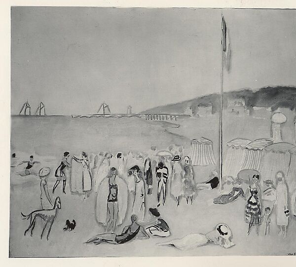 The Beach at Deauville, Kees van Dongen (Dutch, Delfshaven, The Netherlands 1877–1968 Monte Carlo), Oil on canvas
