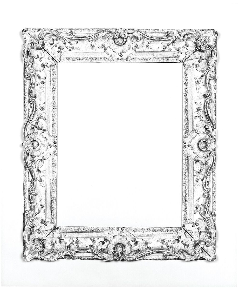 Swept frame, Oak lower moldings and feather keys; lime upper moldings., French