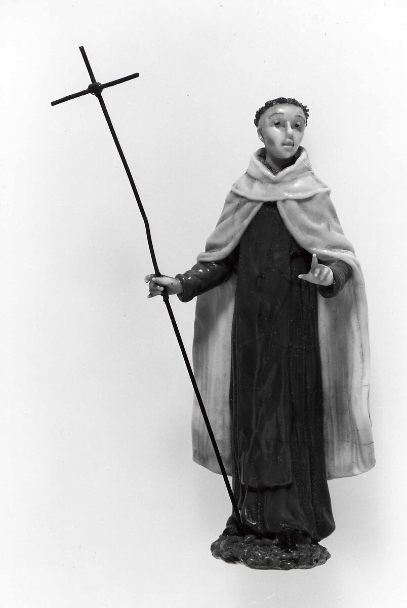 A Carmelite, possibly Haly workshop (French, 18th century), Opaque white, tan, black, brown, pink, olive green, and waxlike colorless glass; copper and iron wire. Lampworked., probably French (Nevers) 