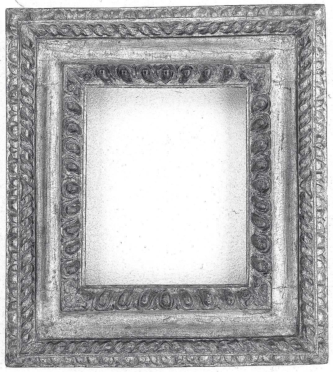 Reverse hollow frame (pair with 1975.1.2080), Poplar, Italian, Sicily 