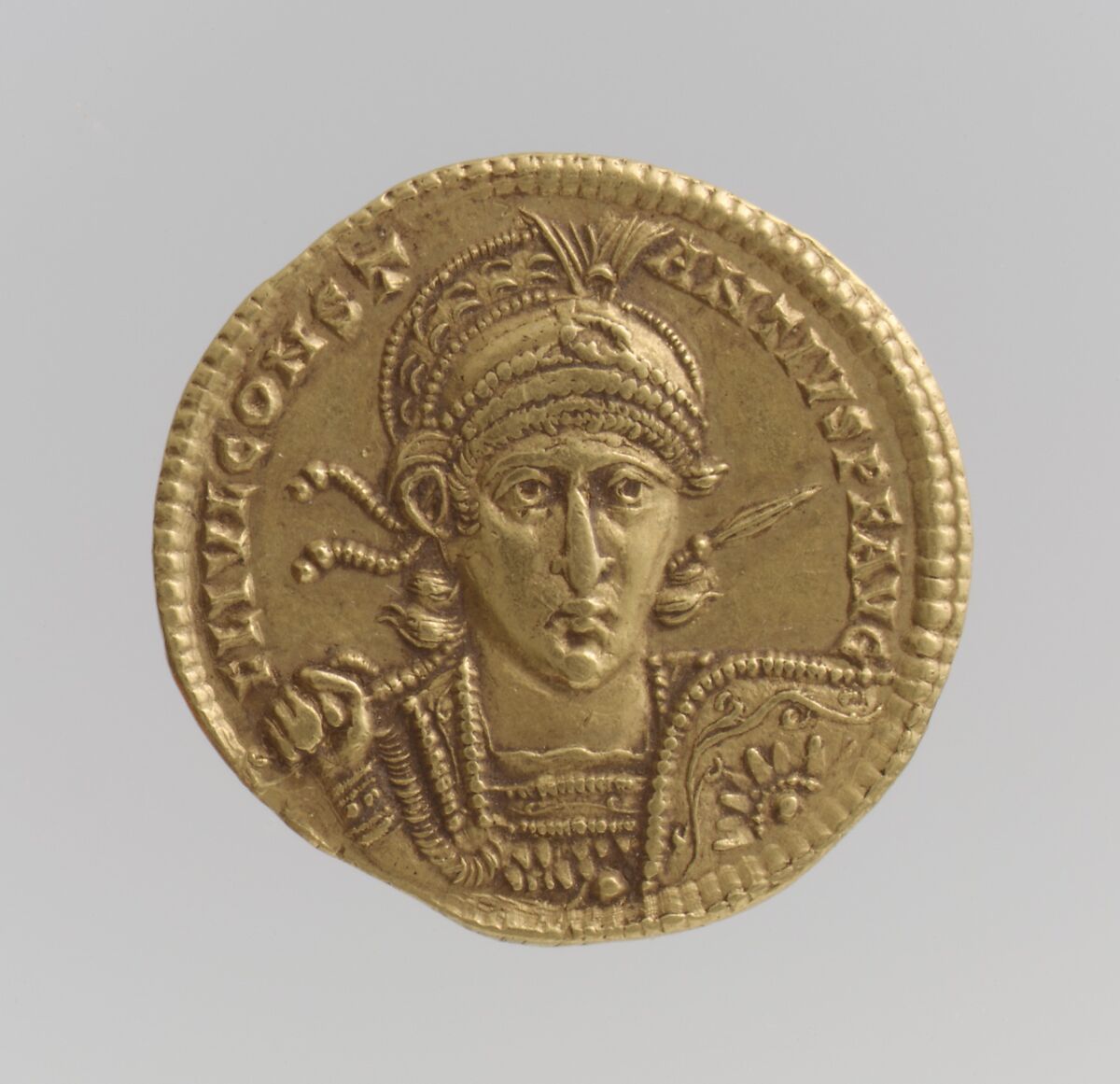 Gold Solidus of Constantine II, Gold, Byzantine 