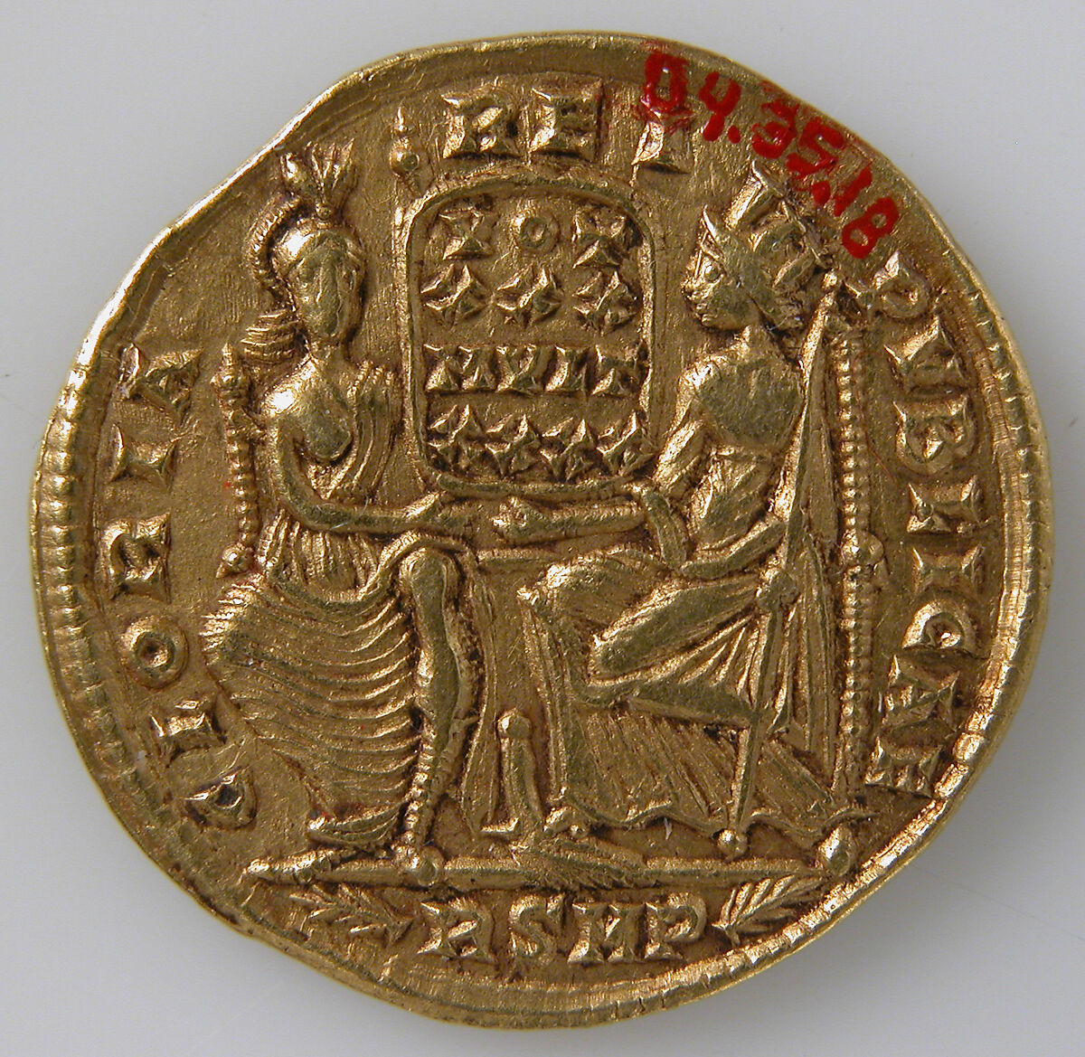Gold Solidus of Constantine II, Gold, Byzantine