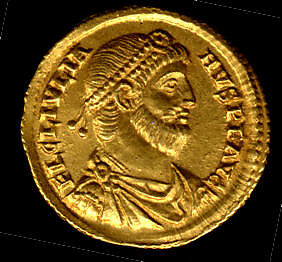 Gold Solidus of Julian (361–63), Gold, Byzantine 