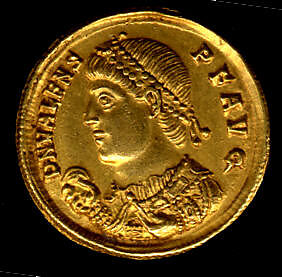 Gold Solidus of Valens (364–78), Gold, Byzantine 