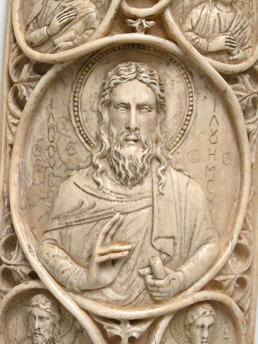 Panel with John the Baptist and other saints, Elephant ivory, European (Byzantine style)