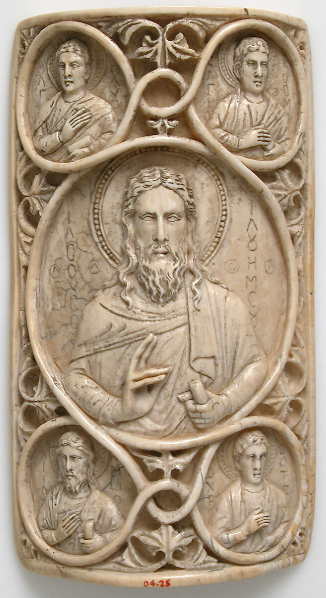 Panel with John the Baptist and other saints, Elephant ivory, European (Byzantine style)