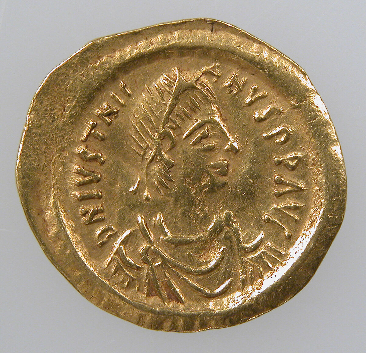 Gold Tremissis of Emperor Justinian I Byzantine The