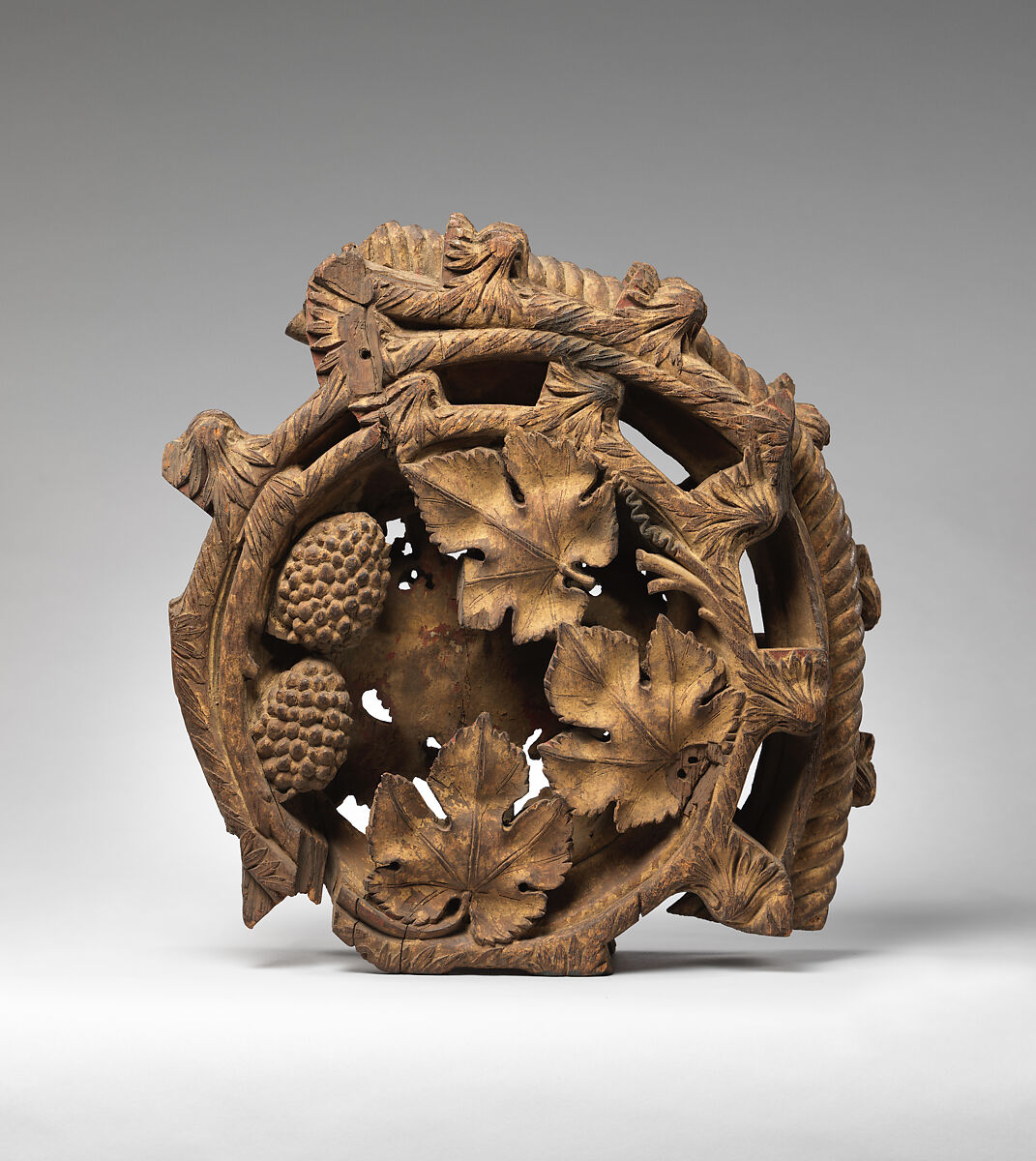 Boss or Volute, Oak with traces of polychromy and gilding, British or South Netherlandish