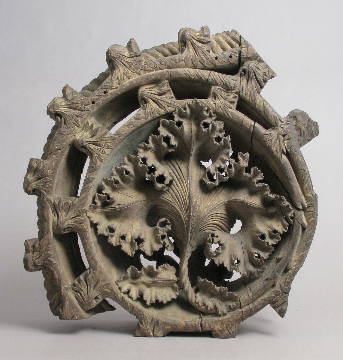 Boss or Volute, Oak with traces of polychromy and gilding, British or South Netherlandish