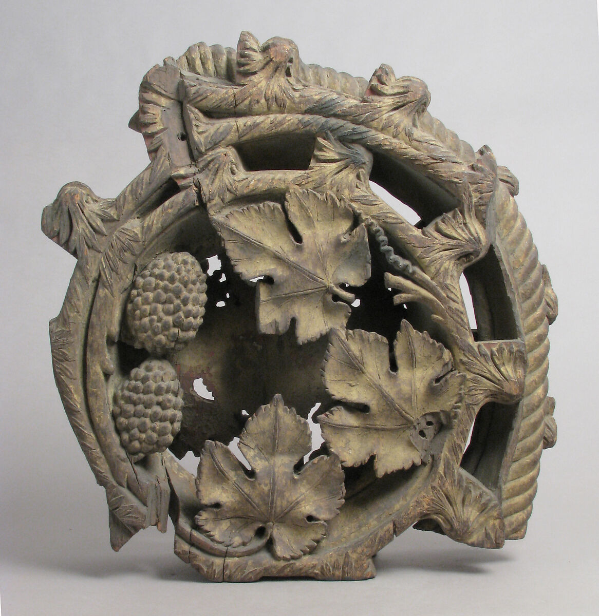 Boss or Volute, Oak with traces of polychromy and gilding, British or South Netherlandish