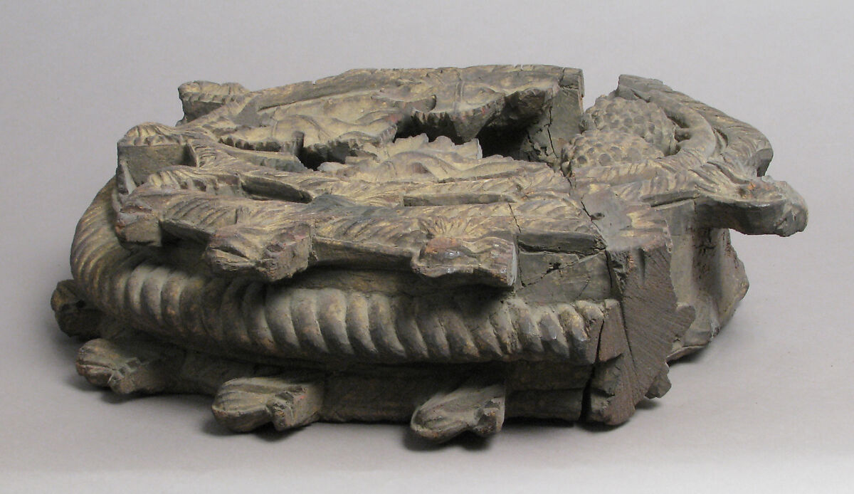 Boss or Volute, Oak with traces of polychromy and gilding, British or South Netherlandish