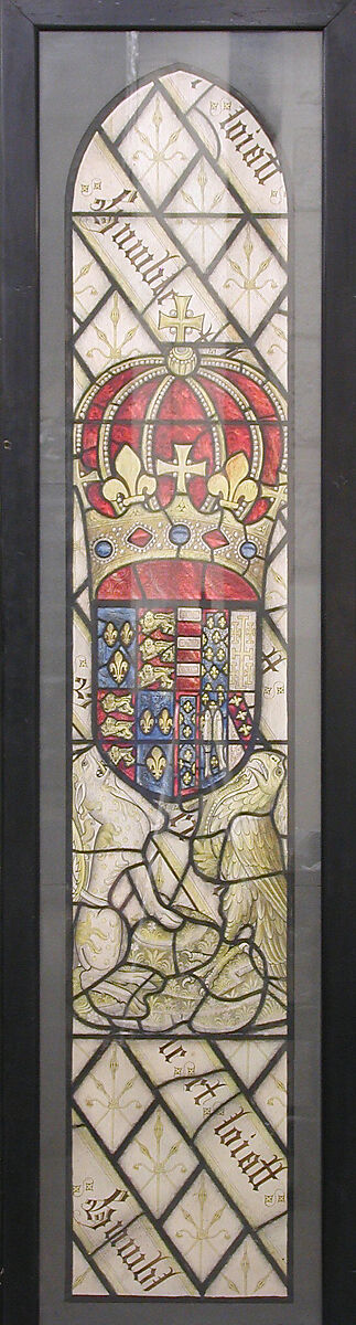Panel with Coat of Arms, Alfred A. Bradbury, Watercolor, pencil on paper, British 