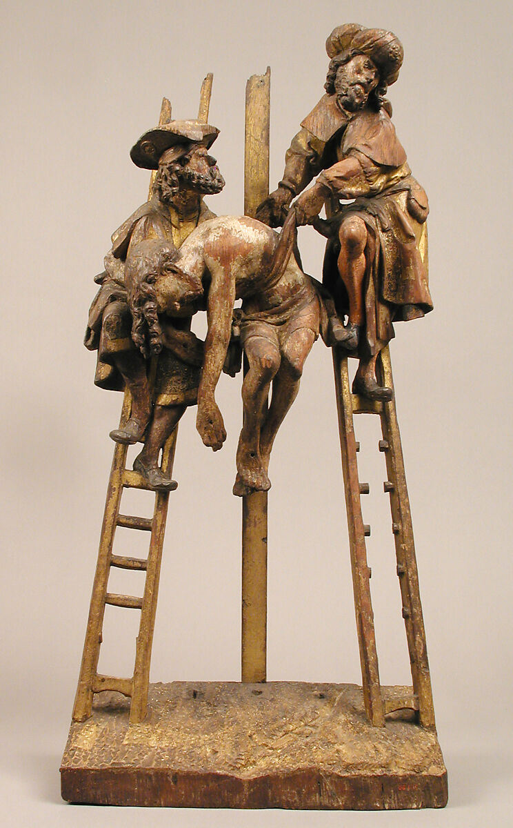 Descent from the Cross, Oak, polychromy and gilding, South Netherlandish 