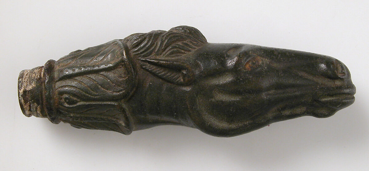 Key Handle in the Form of a Horse’s Head, Copper alloy, Roman 