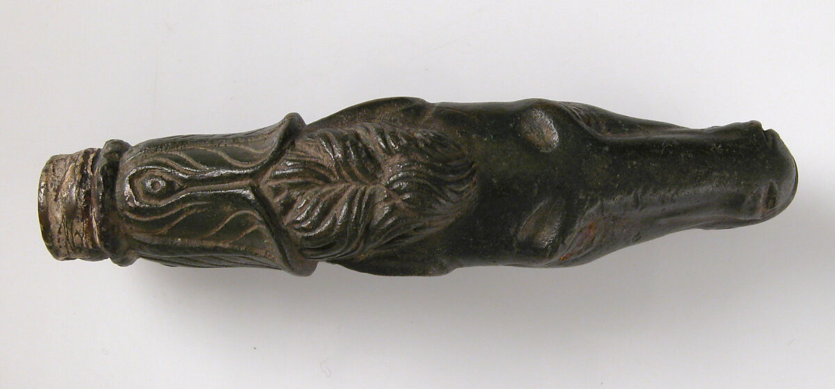 Key Handle in the Form of a Horse’s Head, Copper alloy, Roman