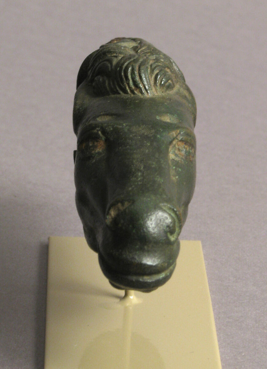 Key Handle in the Form of a Horse’s Head, Copper alloy, Roman