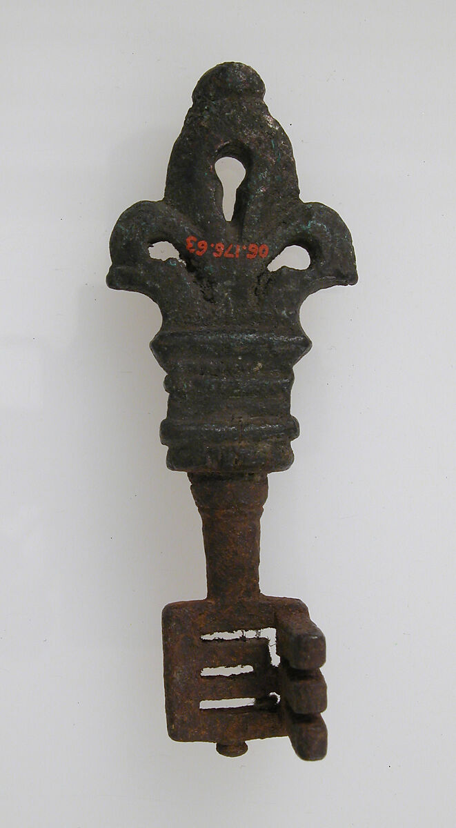 Key, Copper alloy, iron, Roman 