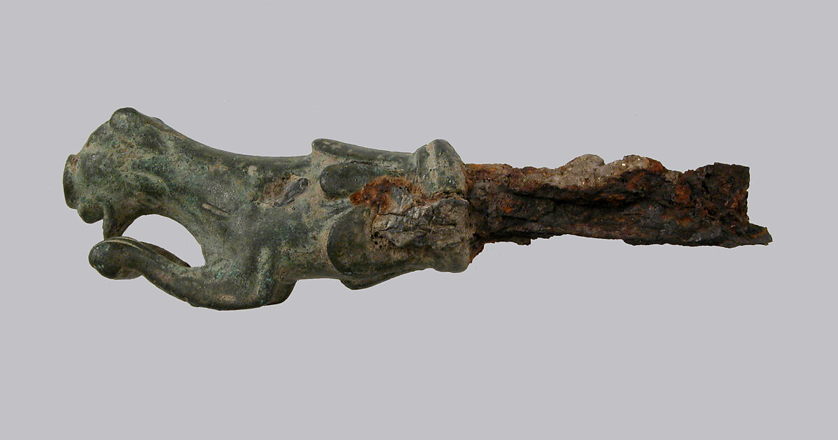 Key Handle, Copper alloy, iron, Roman 