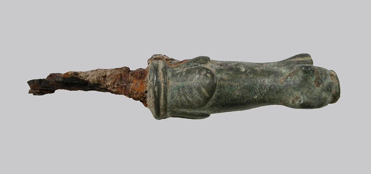 Key Handle, Copper alloy, iron, Roman