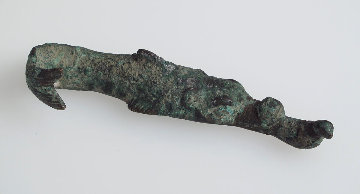 Key Handle or Knife Handle, Copper alloy, Roman 