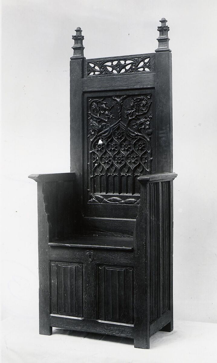 High-Backed Chair, Wood, French