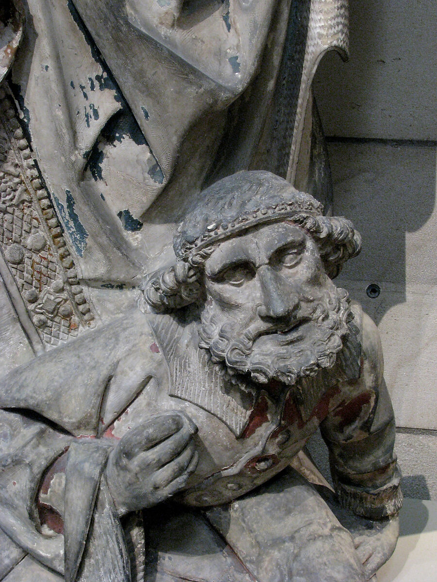 Saint Catherine of Alexandria, Workshop of Jan Crocq (South Netherlandish, before 1465–after 1510), Limestone with traces of paint, French