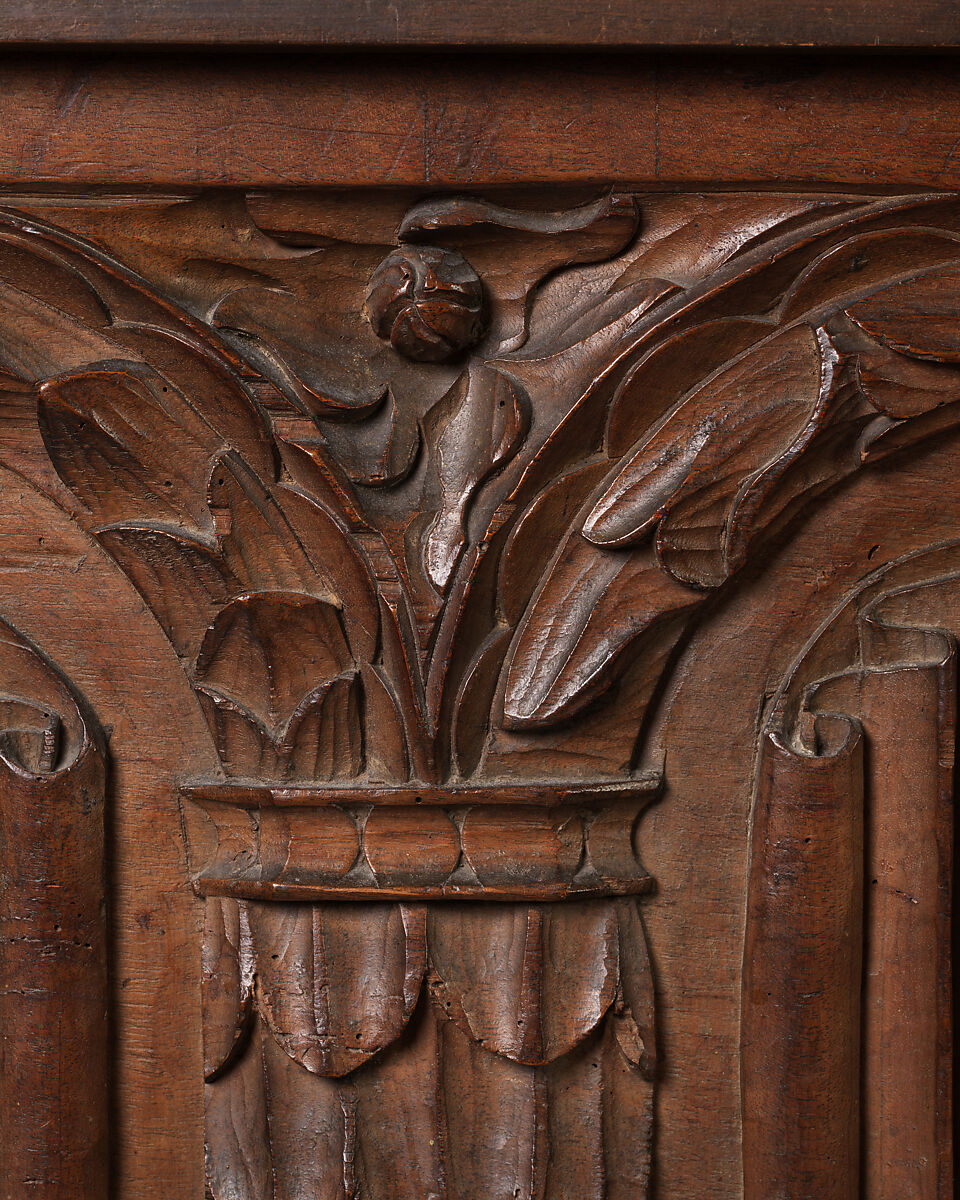 Chest, Walnut with restored lid and sides, Swiss or French