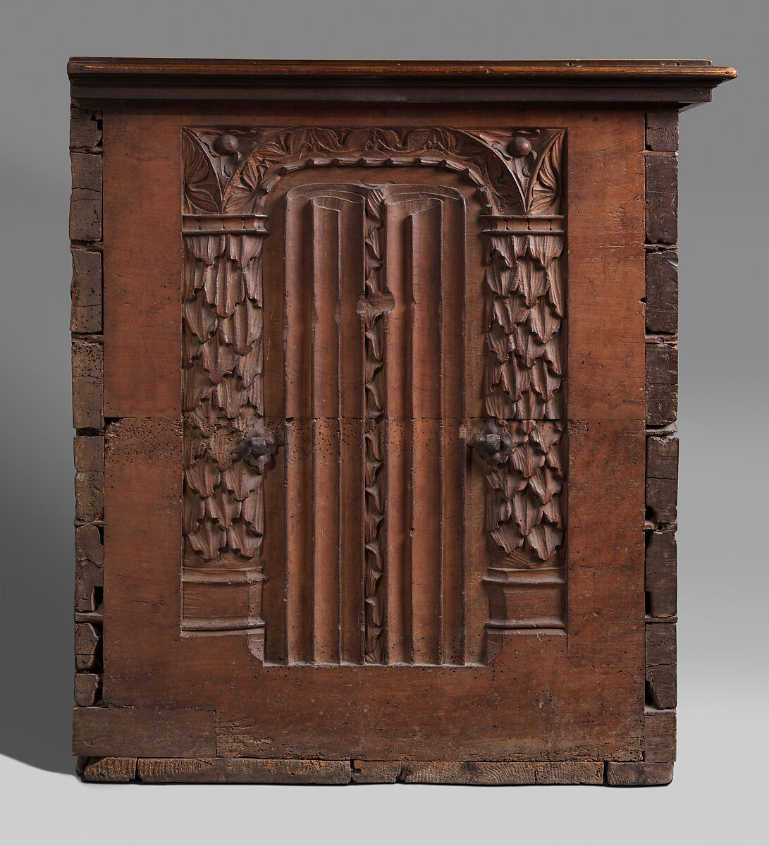 Chest, Walnut with restored lid and sides, Swiss or French