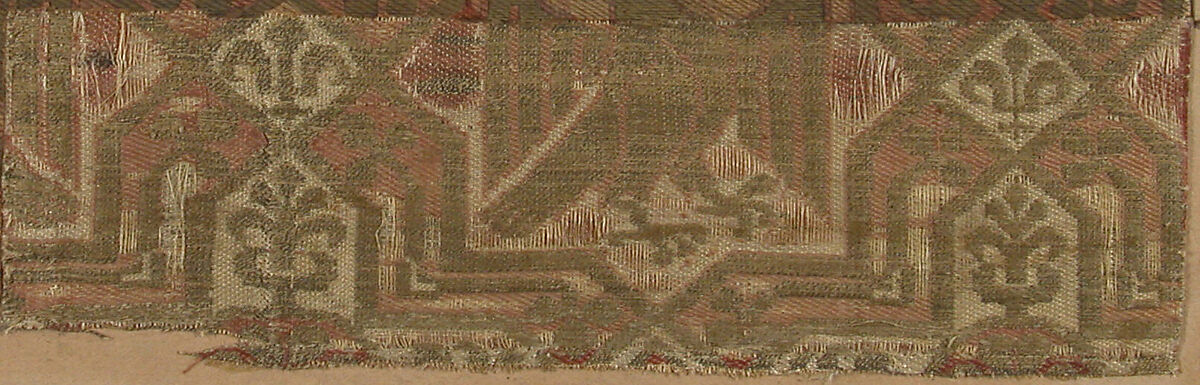 Brocade Textile, Silk, gold thread, Italian