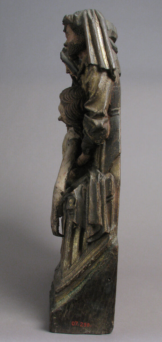 The Entombment of Christ with the Virgin Mary, Saint John, Nicodemus, and Joseph of Arimathea, Wood, polychromy, gilding, North French