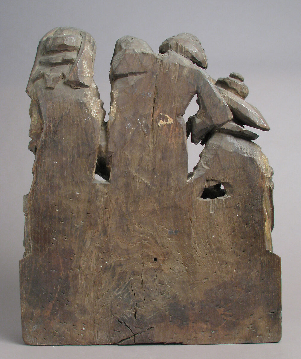 The Entombment of Christ with the Virgin Mary, Saint John, Nicodemus, and Joseph of Arimathea, Wood, polychromy, gilding, North French