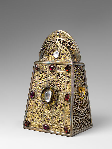 The Bell of Saint Patrick Shrine, Elkington &amp; Co. (British, Birmingham, 1829–1963), Bronze, gold, silver, gems, Irish
