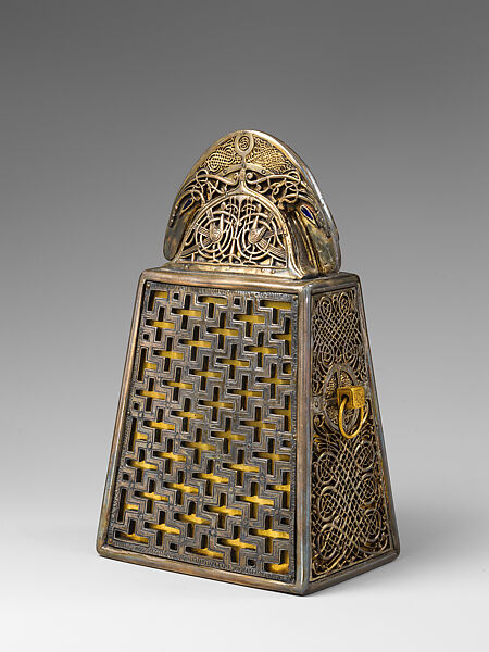 The Bell of Saint Patrick Shrine, Elkington &amp; Co. (British, Birmingham, 1829–1963), Bronze, gold, silver, gems, Irish