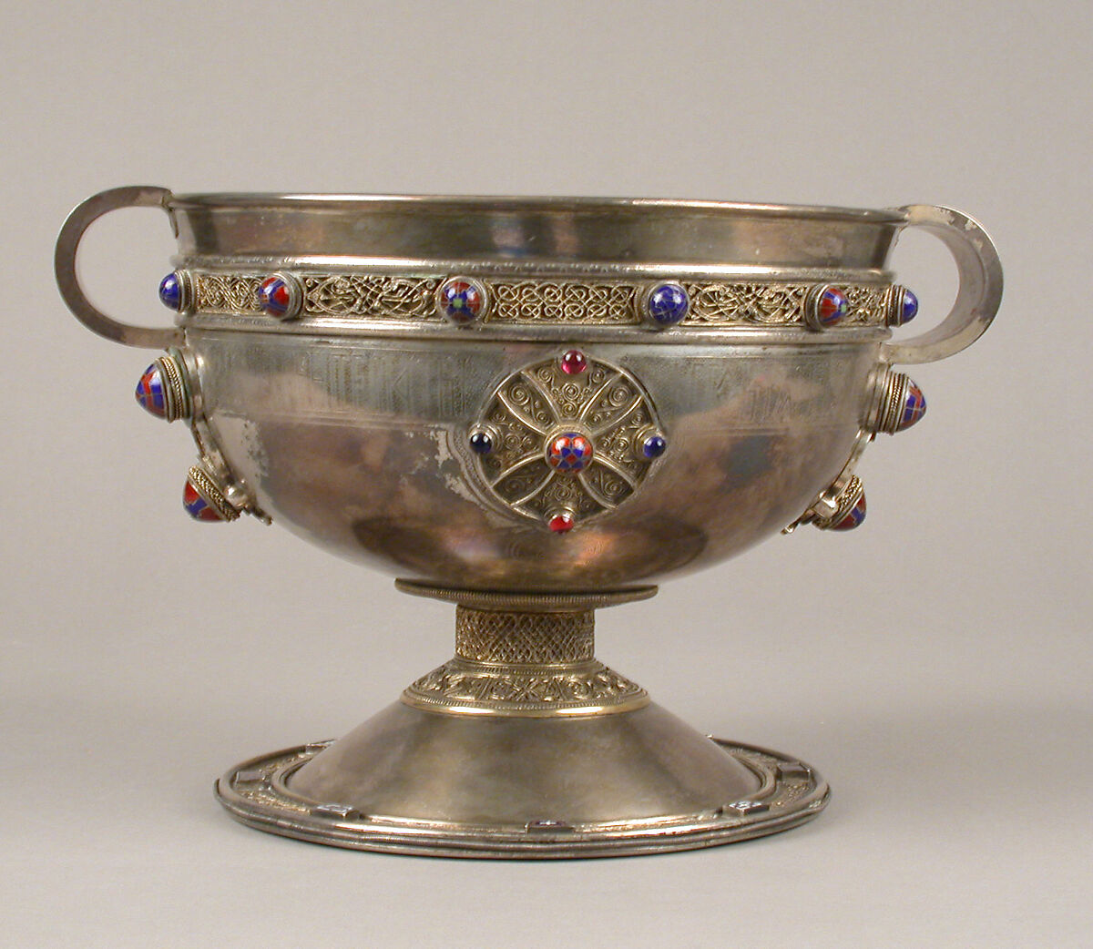 The Ardagh Chalice, Silver, cooper alloy, enamel, glass, Irish