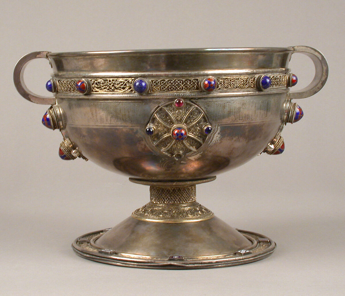 The Ardagh Chalice, Silver, cooper alloy, enamel, glass, Irish