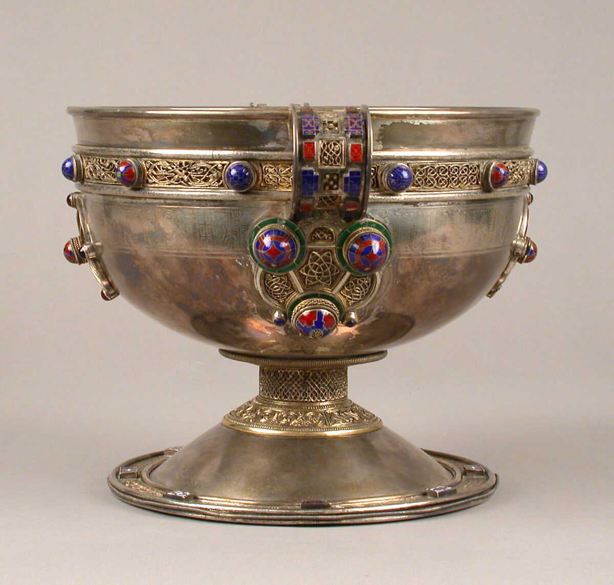 The Ardagh Chalice, Silver, cooper alloy, enamel, glass, Irish