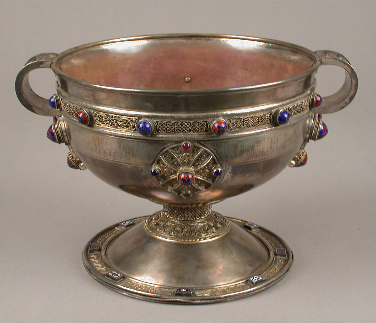 The Ardagh Chalice, Silver, cooper alloy, enamel, glass, Irish