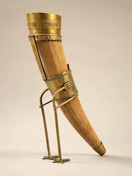 Charter Horn, Ivory, brass mounts, Irish 