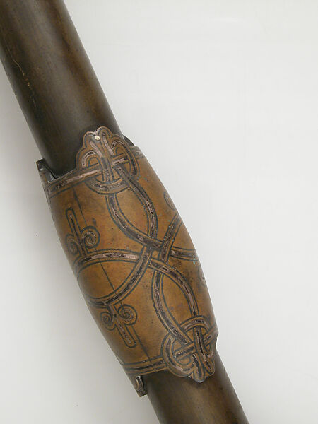 Crozier of Clonmacnoise, Bronze, silver inlay, gilt, gem stones, Irish