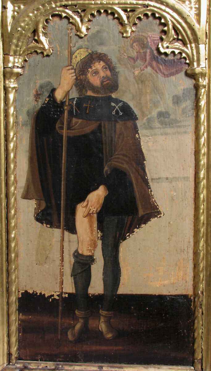 Altar Shrine with Four Saints, Italian (Venetian) Painter  , third quarter of 15th century, Oil and gold leaf on wood panel, Italian