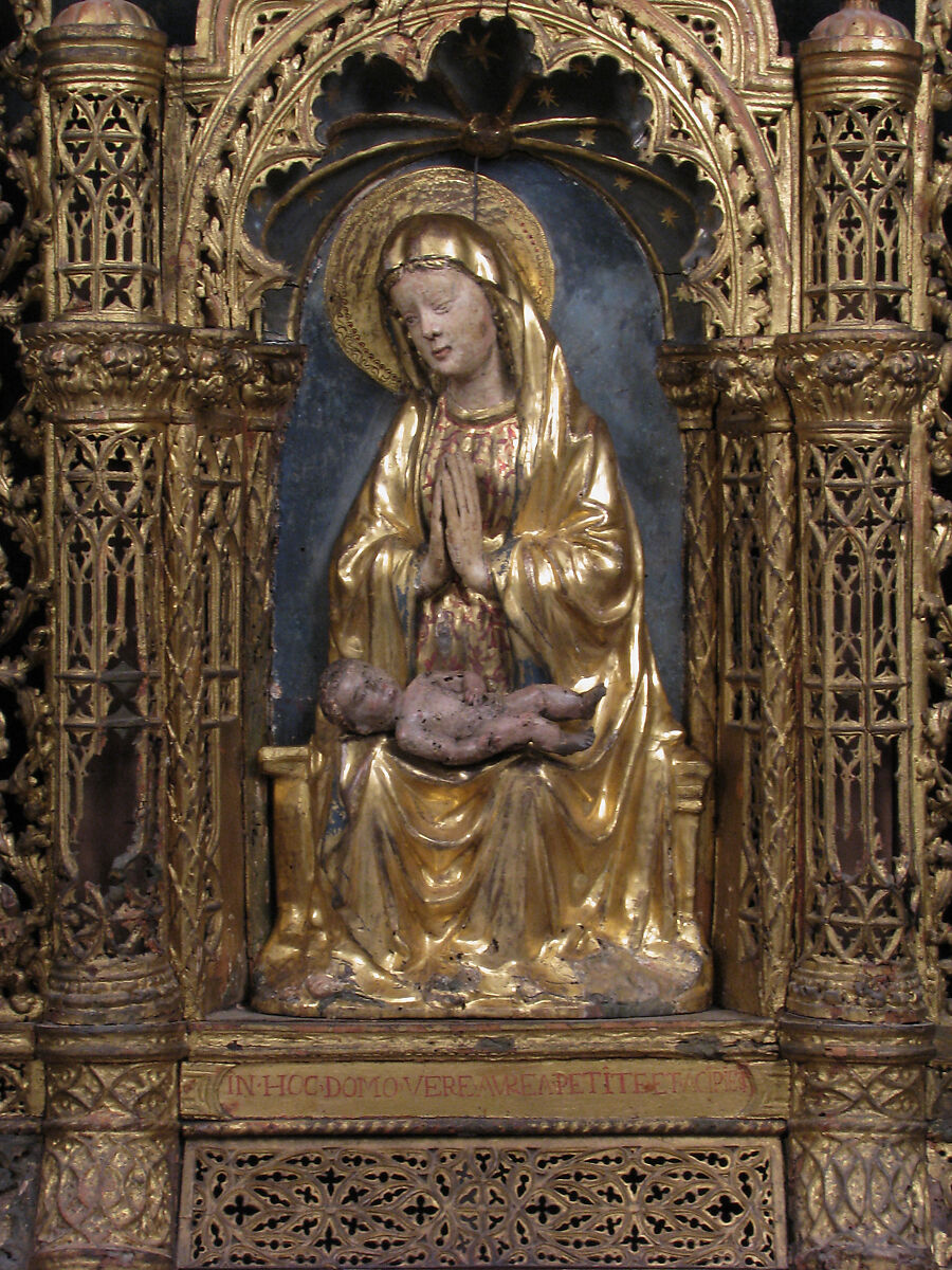 Altar Shrine with Four Saints, Italian (Venetian) Painter  , third quarter of 15th century, Oil and gold leaf on wood panel, Italian